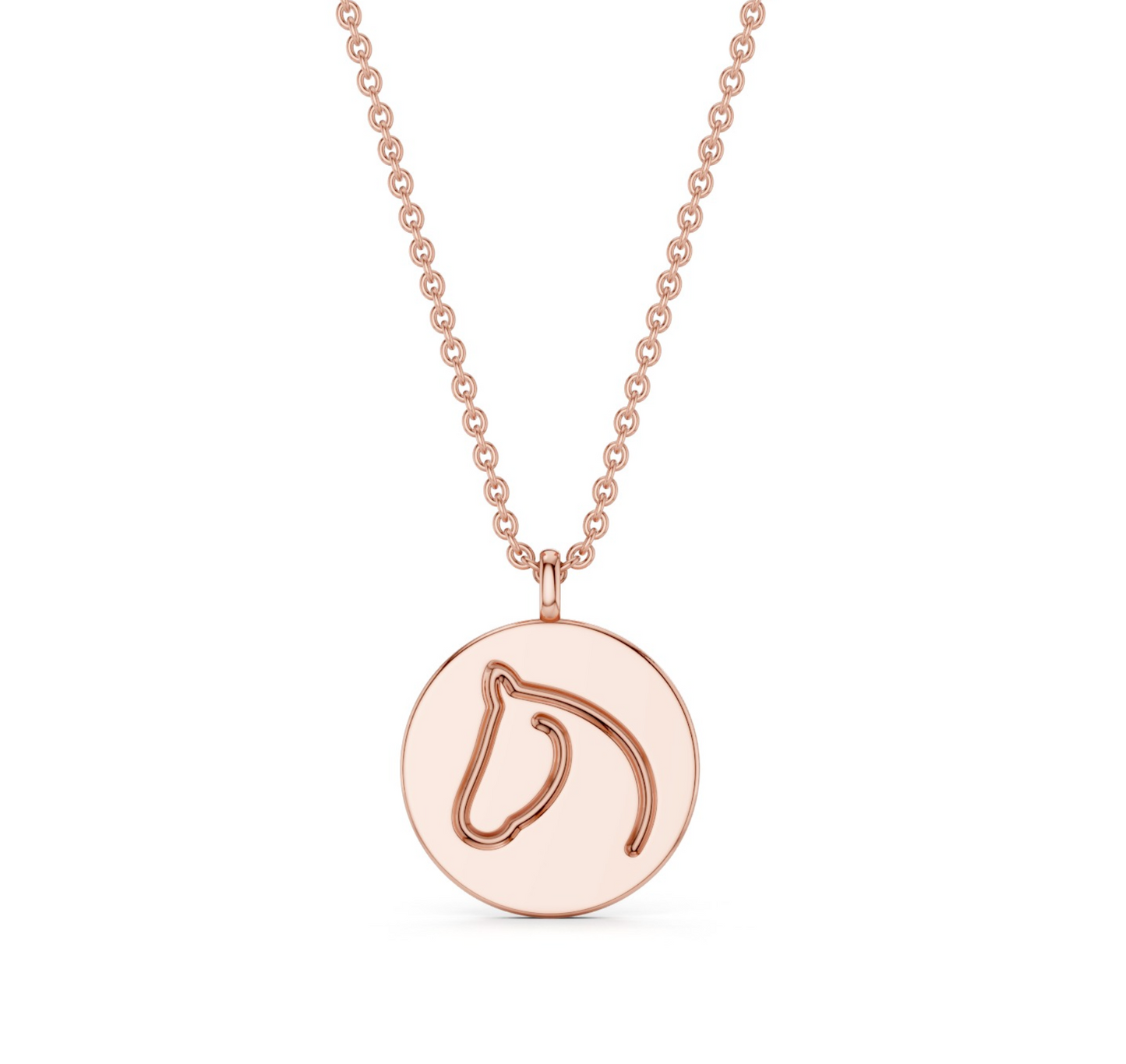 Circle Medallion Horse Necklace | USA Made Equestrian Jewelry