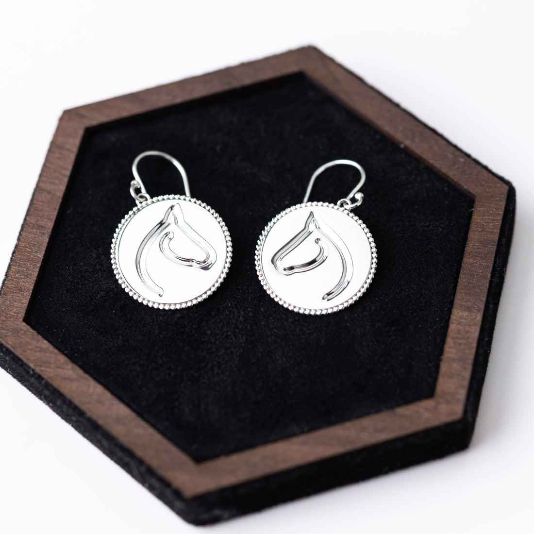 Western Silver Horse Earrings — The Gilded Horse