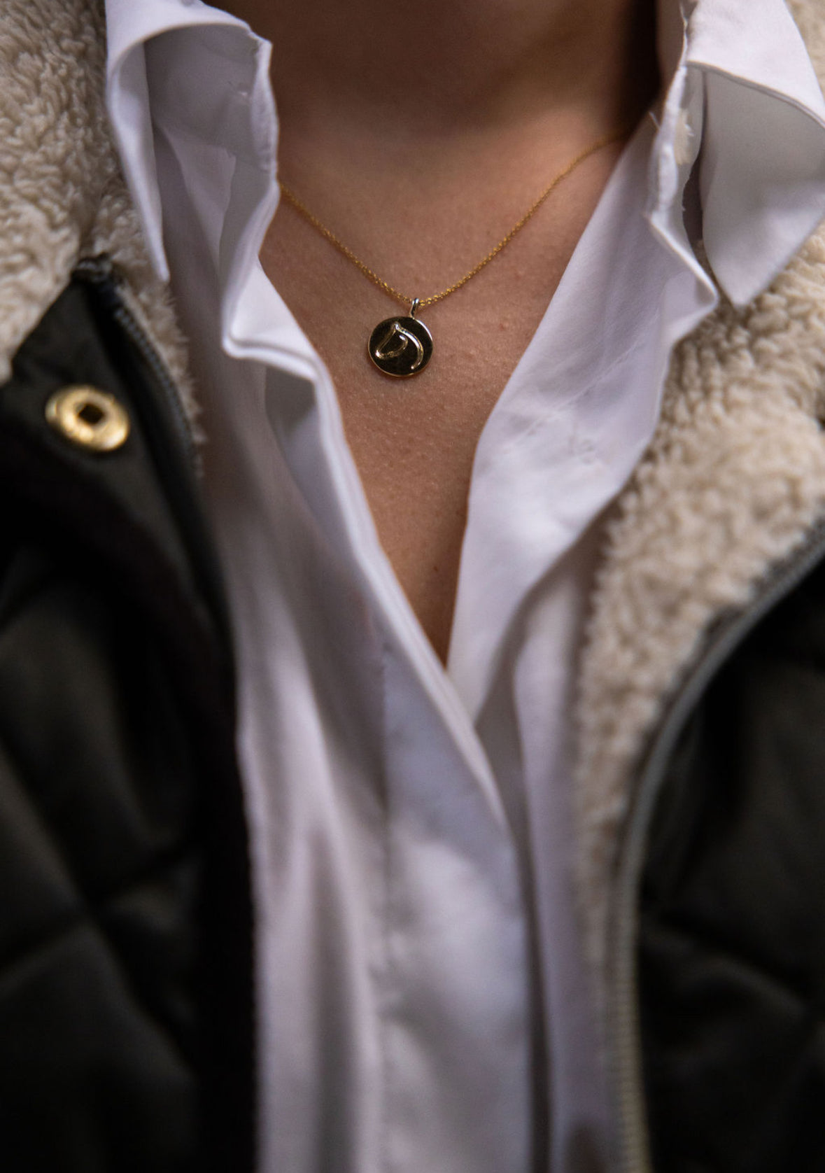 The Gilded Horse Circle Medallion Pendant Necklace 1