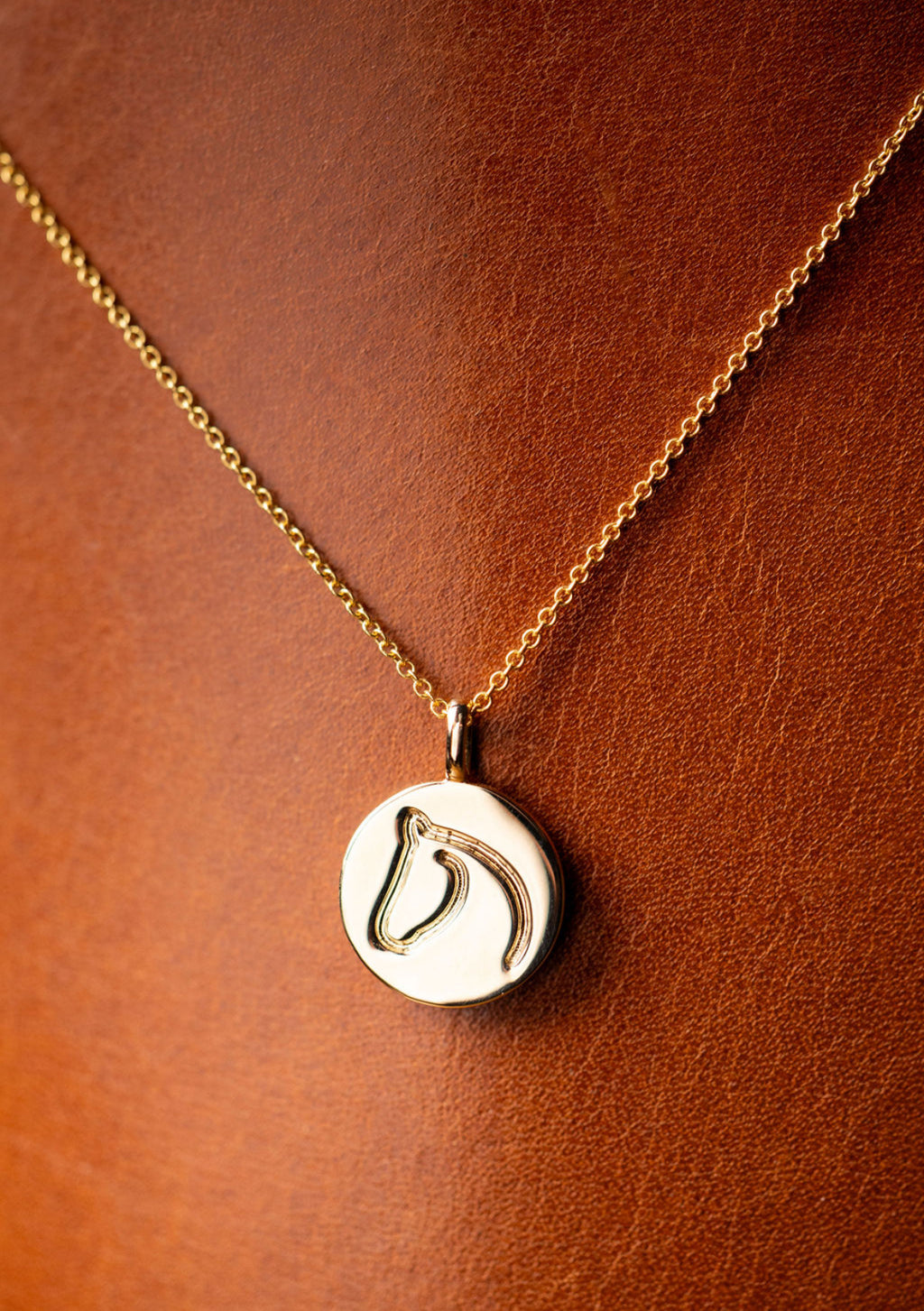 The Gilded Horse Circle Medallion Pendant Necklace 4