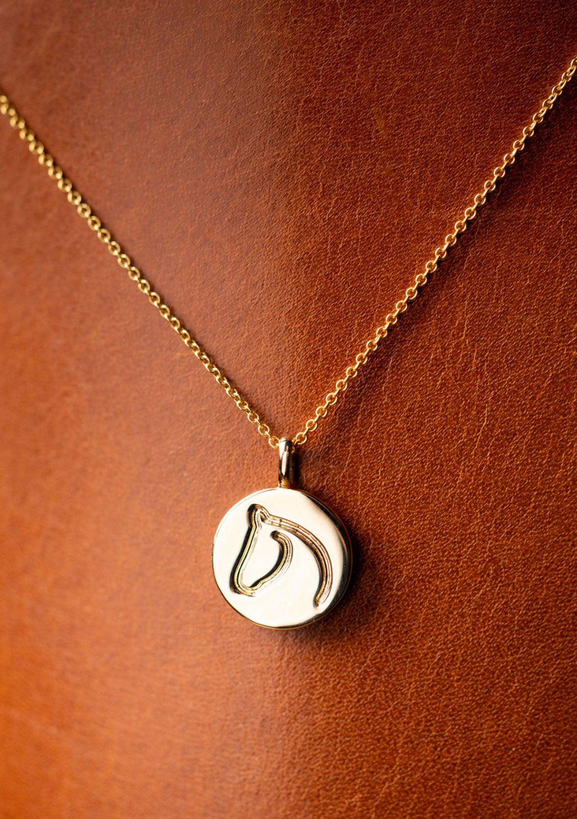 The Gilded Horse Circle Medallion Pendant Necklace 4
